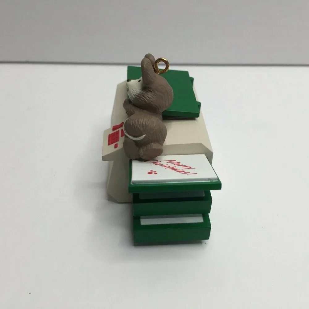 Vintage Hallmark Keepsake Cranberry Copier Handcrafted Ornament 1990 Mouse